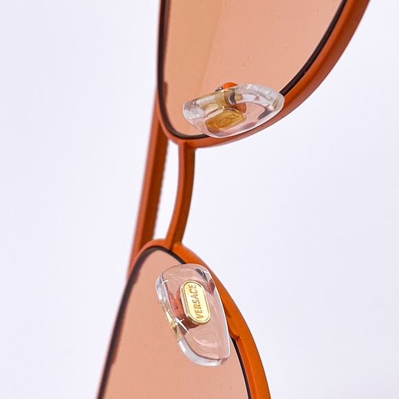 NEW VERSACE VE2249 1485/74 AVIATOR SUNGLASSES VERSACE MOD 2249 ORANGE AVIATOR - Picture 10 of 15